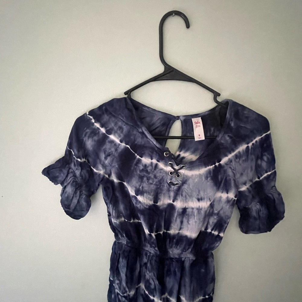 Justice Blue Tie-Dye Romper